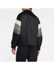 Retro Patchwork Contrast Color Long Sleeve Shirt
