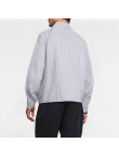 Retro Striped Zipper Shirt