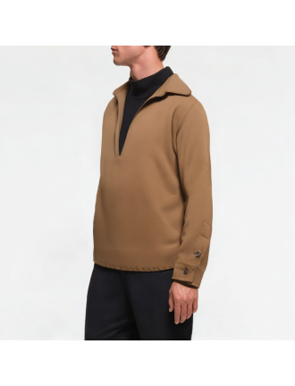 False Two-Piece Layered Deep V Shirt False Two-Piece Layered Deep V Shirt