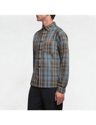 Retro Brushed Plaid Long Sleeve Shirt Retro Brushed Plaid Long Sleeve Shirt
