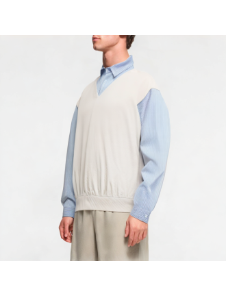 Fake Two-Piece Contrasting Loose Shirt Fake Two-Piece Contrasting Loose Shirt