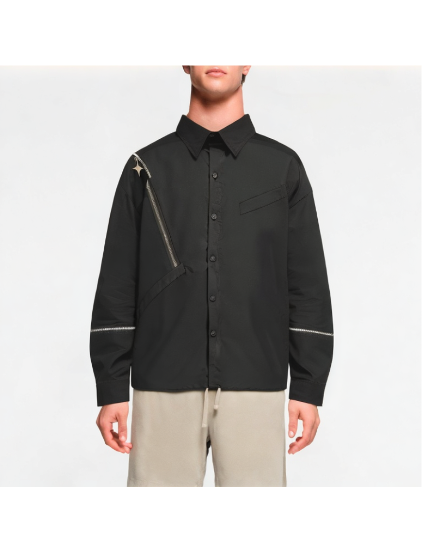 Irregular Zipper Shirt