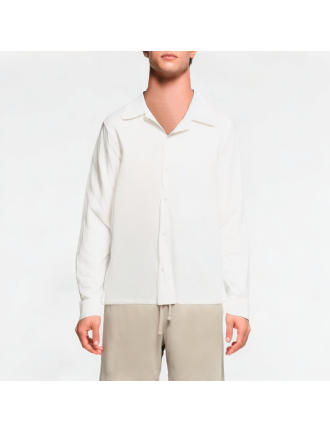 Solid Color Pleated Texture Shirt Solid Color Pleated Texture Shirt