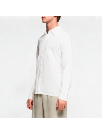 Solid Color Pleated Texture Shirt Solid Color Pleated Texture Shirt