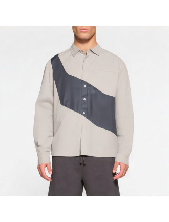 Spring Colorblock Long Sleeve Lapel Shirt Spring Colorblock Long Sleeve Lapel Shirt