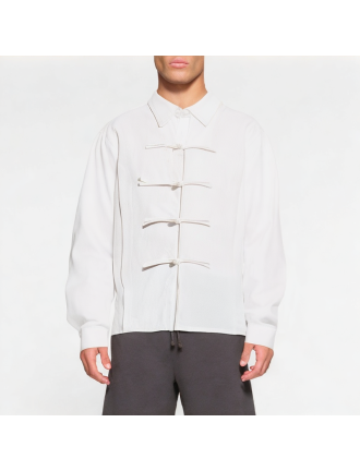 Retro Buttoned Long-Sleeved Shirt  Retro Buttoned Long-Sleeved Shirt