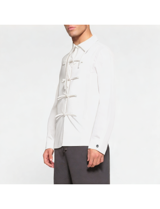 Retro Buttoned Long-Sleeved Shirt  Retro Buttoned Long-Sleeved Shirt
