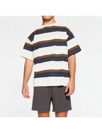Men's College Style Contrast Stripe Short Sleeve Men's College Style Contrast Stripe Short Sleeve