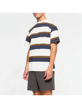 Men's College Style Contrast Stripe Short Sleeve Men's College Style Contrast Stripe Short Sleeve