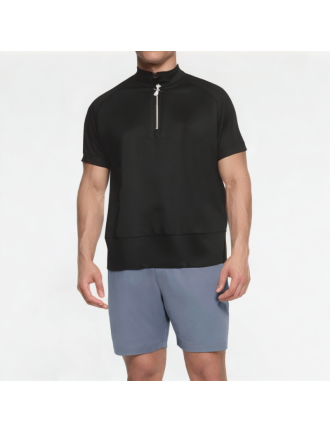Half-Zip Solid Color Short Sleeves Half-Zip Solid Color Short Sleeves
