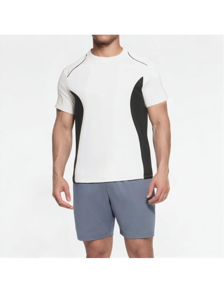 Simple And Versatile Colorblock Short Sleeves