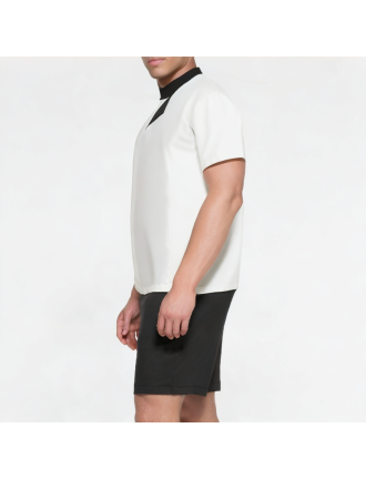 High-End Contrasting Collar Short-Sleeved Shirt High-End Contrasting Collar Short-Sleeved Shirt
