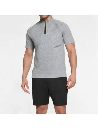 Loose Solid Color Half-Zip Short Sleeves Loose Solid Color Half-Zip Short Sleeves
