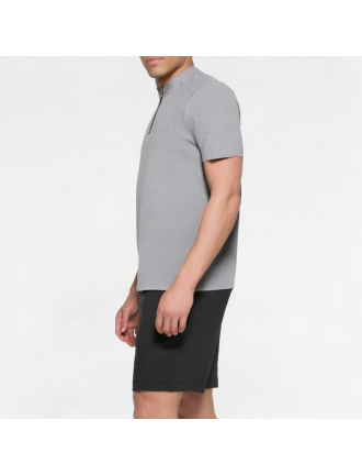 Loose Solid Color Half-Zip Short Sleeves Loose Solid Color Half-Zip Short Sleeves