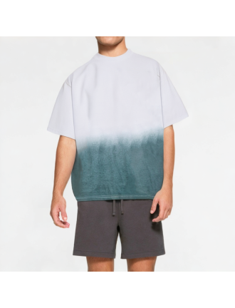 Gradient Round Neck Men's Short Sleeves Gradient Round Neck Men's Short Sleeves