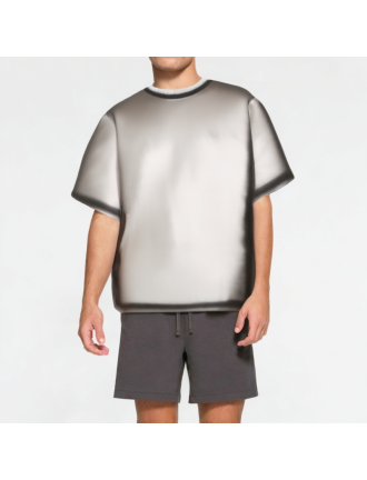 Inkjet Contrast Round Neck Short Sleeve Inkjet Contrast Round Neck Short Sleeve