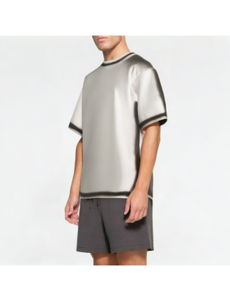 Inkjet Contrast Round Neck Short Sleeve Inkjet Contrast Round Neck Short Sleeve