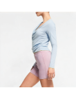 Women's Spliced ​​Off-shoulder Swing Neck Long Sleeve