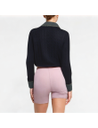 Denim Splicing Fake Two-Piece Long-Sleeved Top