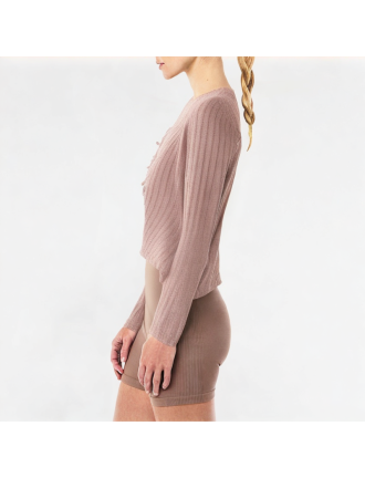 Retro Pleated V-neck Knitted Long Sleeve Retro Pleated V-neck Knitted Long Sleeve