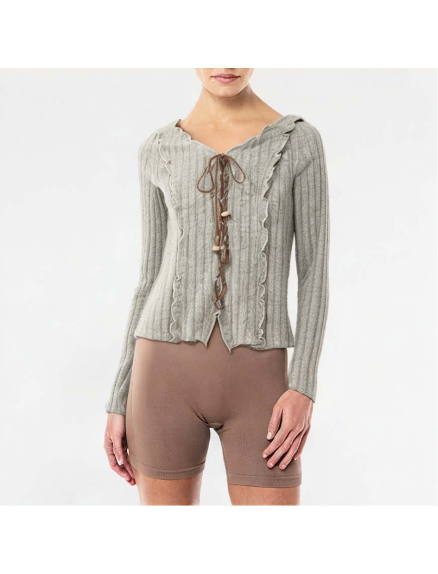 Slim Fit V-Neck Knitted Long Sleeve
