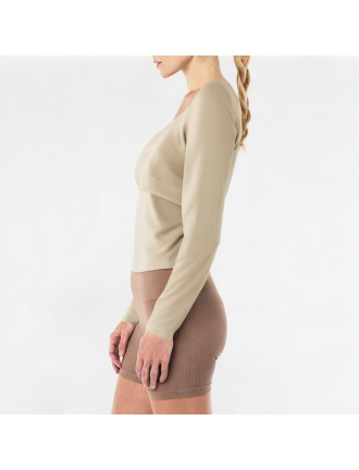 Short Fake Two-Piece Stitching Suspender Long Sleeve Short Fake Two-Piece Stitching Suspender Long Sleeve