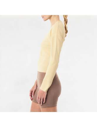 Off-Shoulder Knitted Long-Sleeved Top Off-Shoulder Knitted Long-Sleeved Top