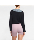 Women's Contrast Plaid Splicing Long Sleeve
