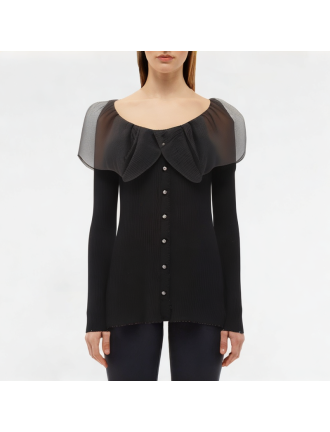 Spring Ruffle Knitted Long Sleeves Spring Ruffle Knitted Long Sleeves