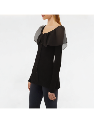Spring Ruffle Knitted Long Sleeves Spring Ruffle Knitted Long Sleeves