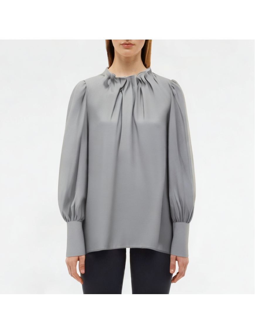 Ruffled Pullover Shirt Long Sleeves