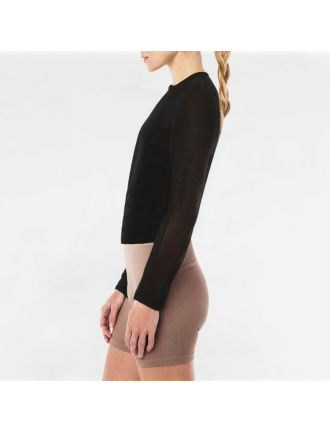 Short Hollow Knitted Long-Sleeved Top Short Hollow Knitted Long-Sleeved Top