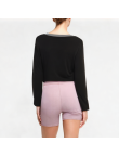False Two-Piece Splicing V-Neck Long Sleeve