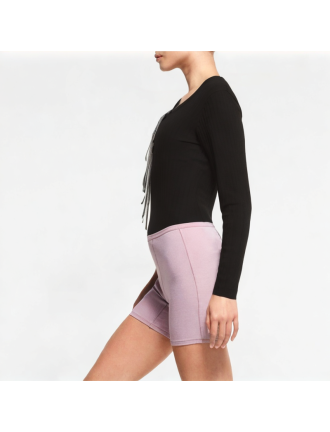 Contrast Color Tie Fake Two-Piece Long Sleeves Contrast Color Tie Fake Two-Piece Long Sleeves