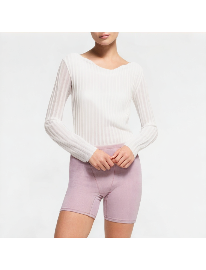 Comfortable And Breathable White Drawstring Long Sleeves