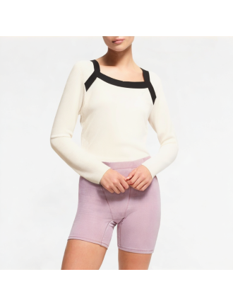 Irregular Drawstring Knitted Long Sleeves Irregular Drawstring Knitted Long Sleeves