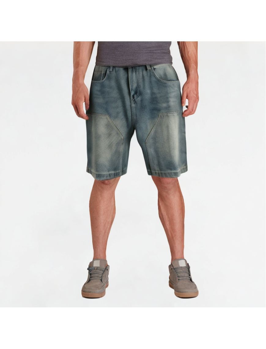 Semi-Elastic Denim Shorts