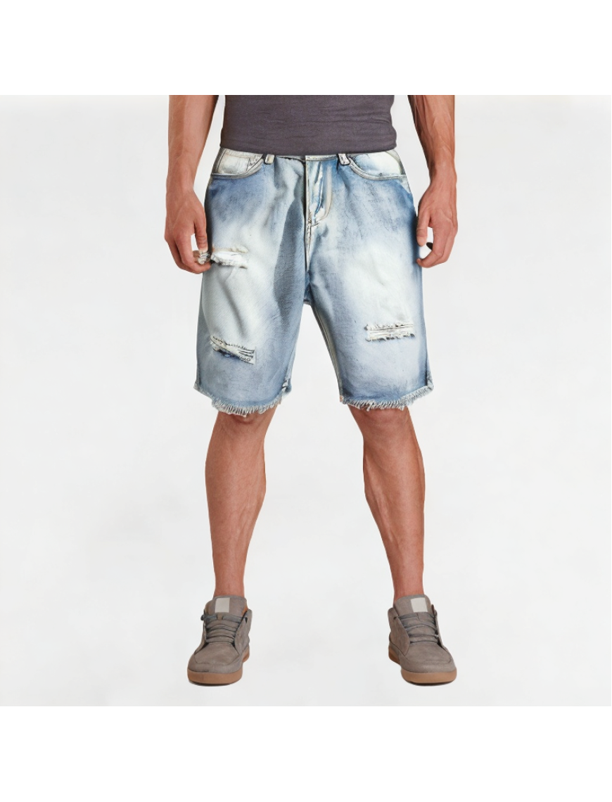 Personalized Ripped Denim Shorts