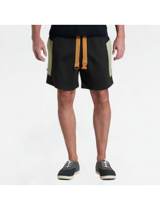 Contrast-Color Drawstring Work Shorts Contrast-Color Drawstring Work Shorts