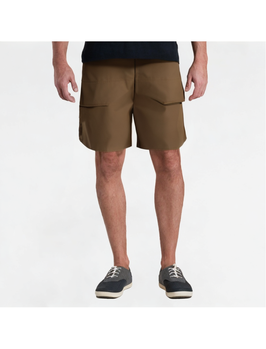 Trendy Drawstring Solid Color Straight Shorts