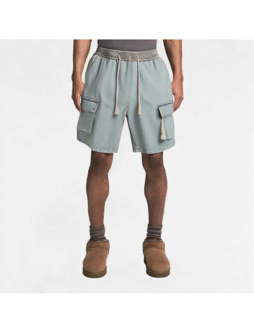 Summer Multi-Pocket Denim Shorts