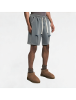 Frayed Drawstring Denim Shorts