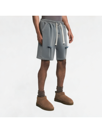 Frayed Drawstring Denim Shorts Frayed Drawstring Denim Shorts