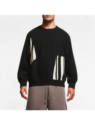 Men's Sweatshirt With Contrasting Stripes Men's Sweatshirt With Contrasting Stripes