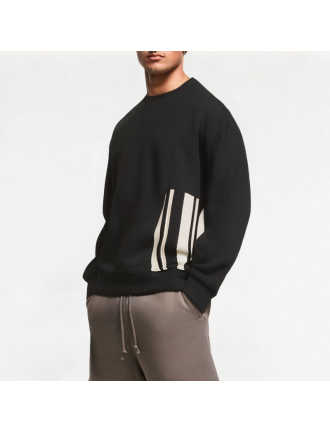 Men's Sweatshirt With Contrasting Stripes Men's Sweatshirt With Contrasting Stripes