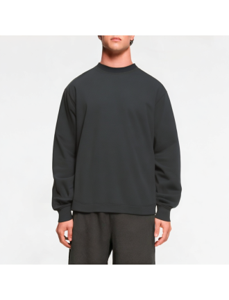 Solid Color Slit Button Pullover Sweatshirt Solid Color Slit Button Pullover Sweatshirt