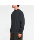 Solid Color Slit Button Pullover Sweatshirt