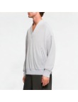 Simple Retro V-neck Solid Color Sweatshirt