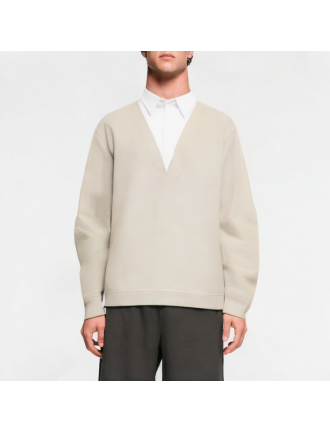 Versatile Pullover Fake Two-Piece Men's Sweatshirt Versatile Pullover Fake Two-Piece Men's Sweatshirt