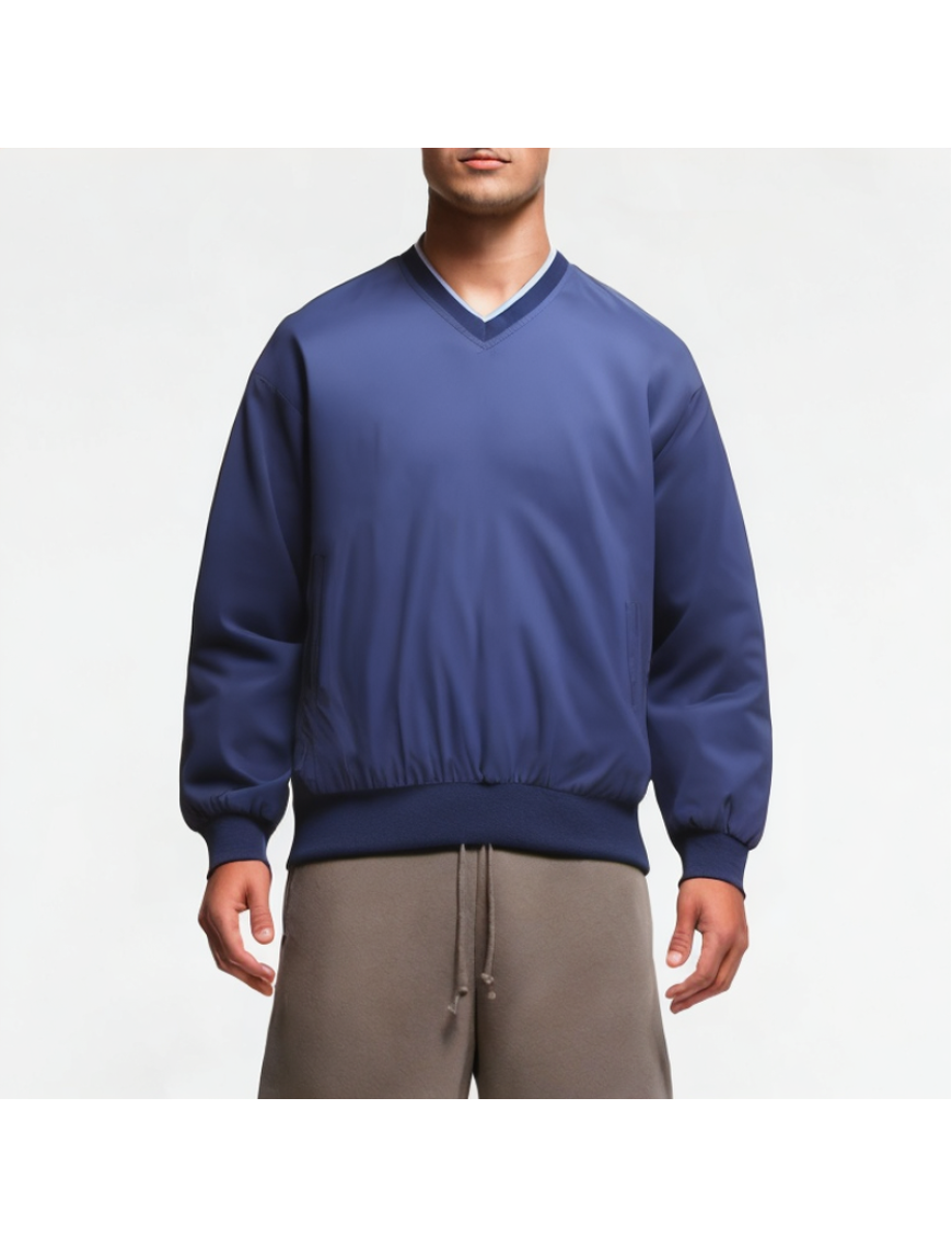 Men's V-Neck Pullover Sports Sweatshirt